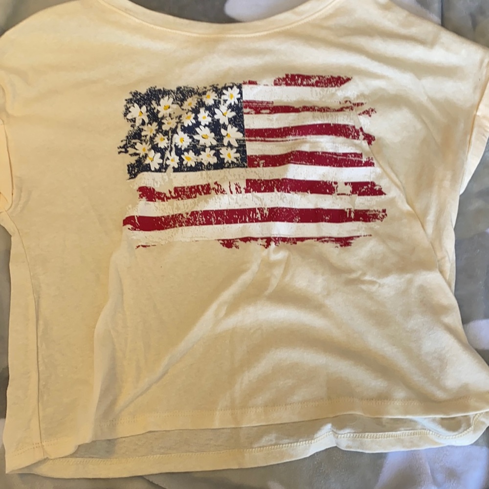 American Flag Flower Tee